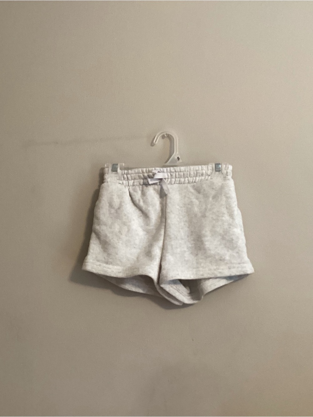 Kids Cozy Light Gray Pull-On Shorts with Drawstring